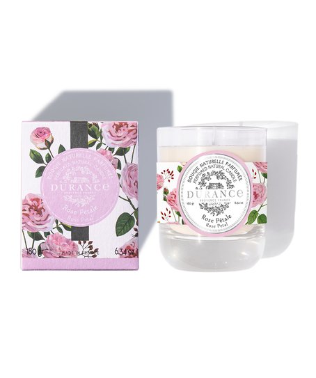 Bougie Parfumée Naturelle 180gr - Rose Pétale