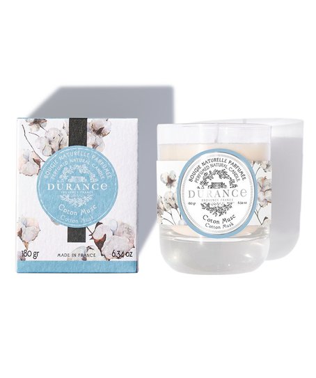 BOUGIE NATURELLE PARFUMÉE 180 GR - COTON MUSC